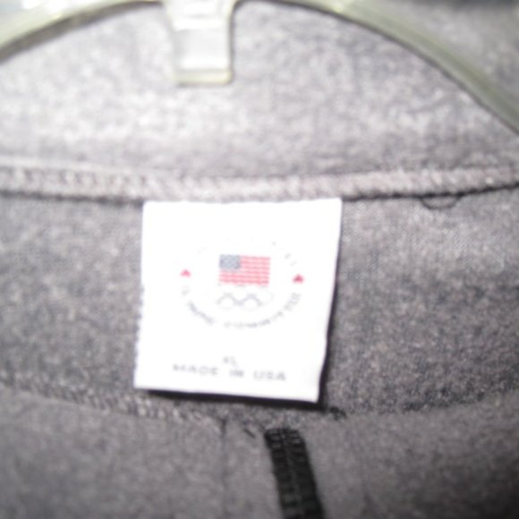 USA Olympic Committee Full Zip London Games Gray Fleece Jacket Men's X-Large - Picture 3 of 5